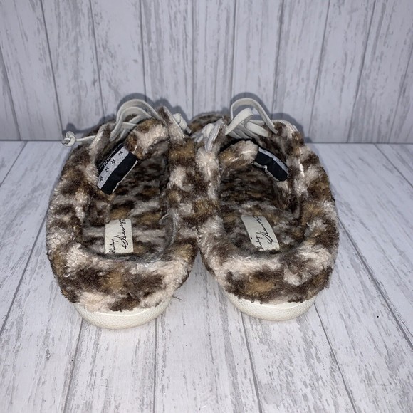 Womens Size 8-8.5 Vintage Havana Leopard Sherpa Slides EUC - Picture 4 of 7